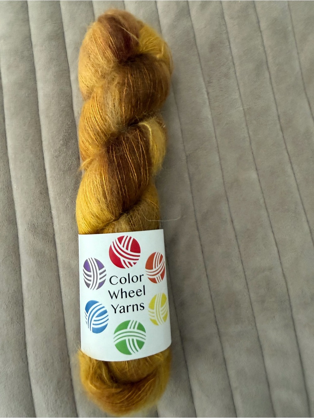 Color wheel premium  Golden Brown Mohair Blend Skein